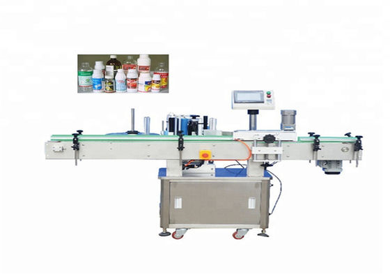 Chiny Wymagana przez GMP automatyczna maszyna do etykietowania butelek używana do butelek okrągłych / płaskich / kwadratowych dostawca